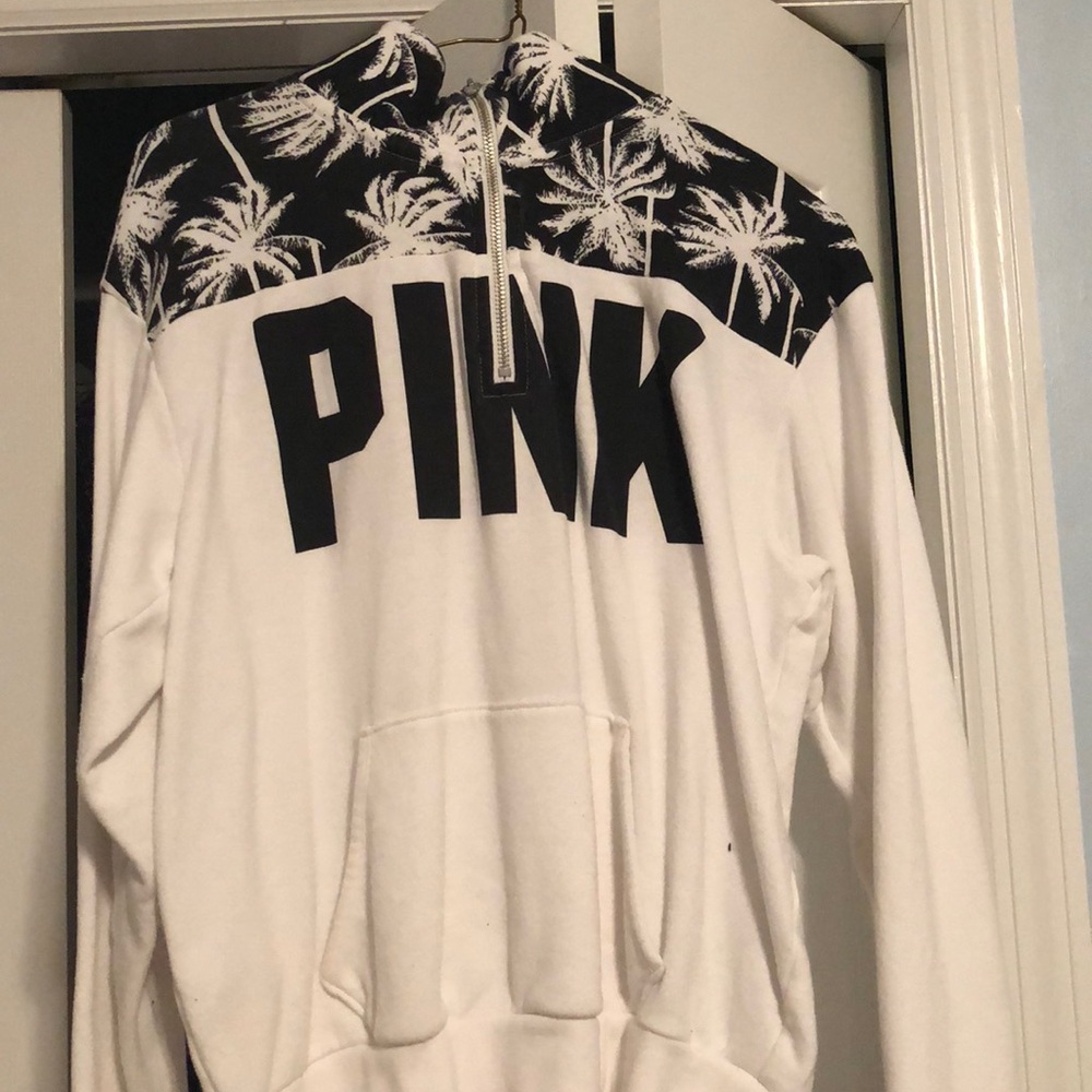 Vs pink half zip hoodie